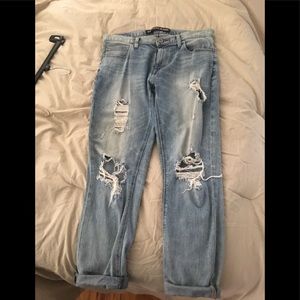 Express mid rise girlfriend jeans